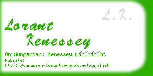 lorant kenessey business card